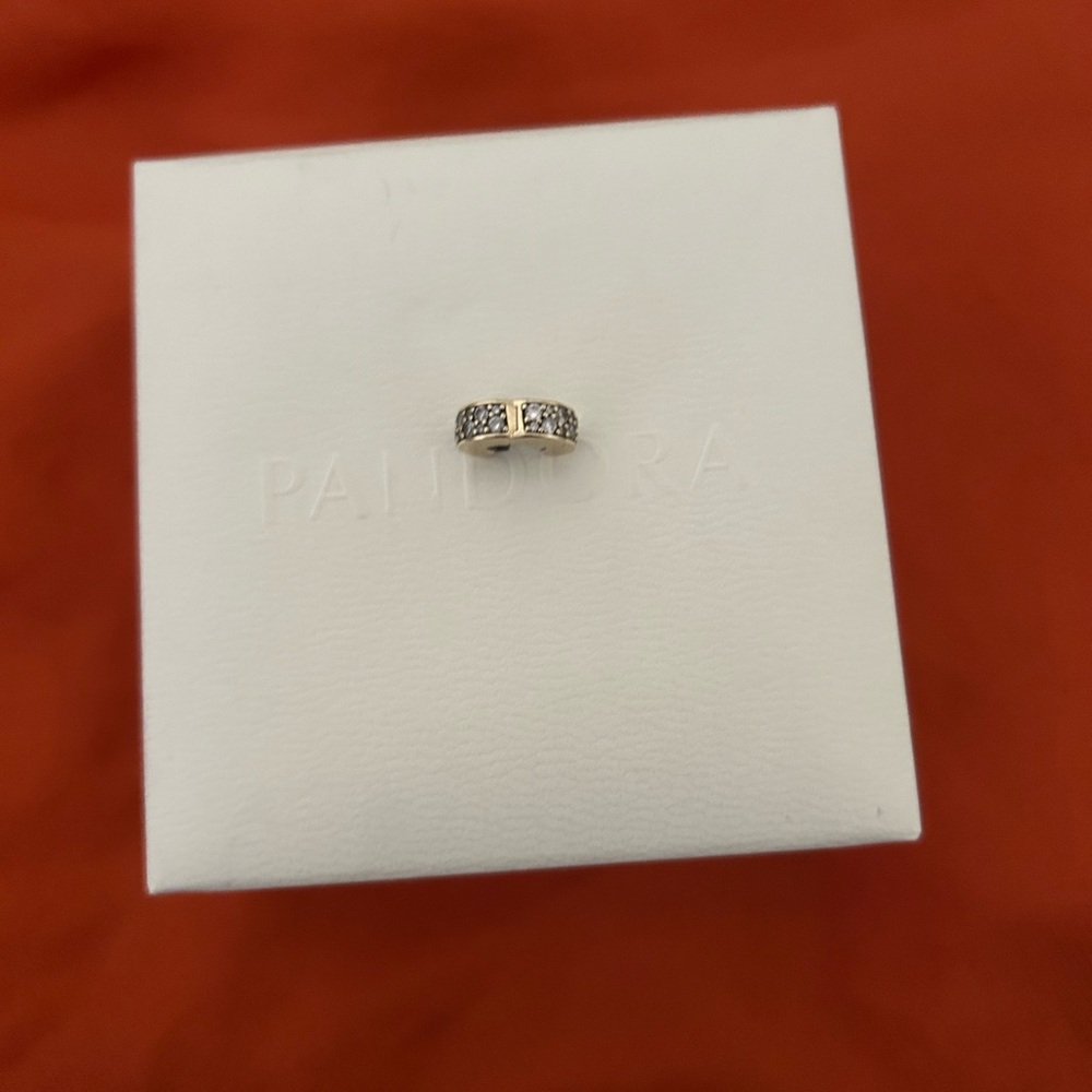 Pandora 14k gold cubic Zirconia clip